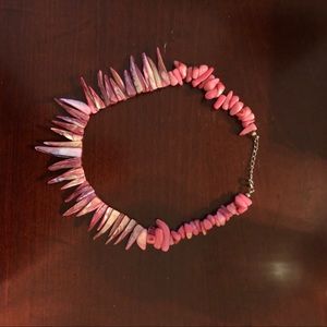 Pink coral necklace